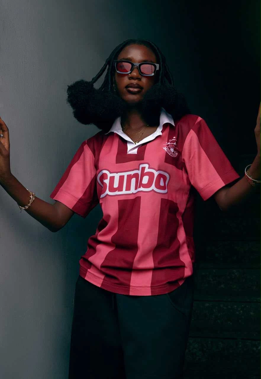 Sunbo burgundy jersey campaign portrait