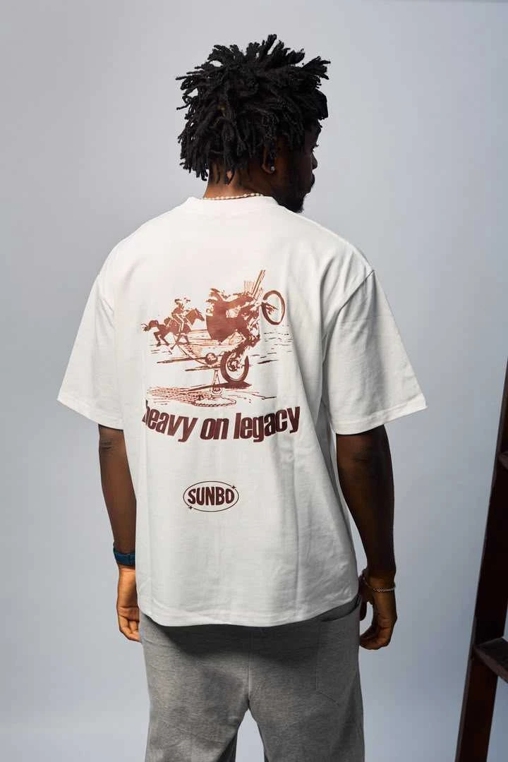 Sunbo illustrated white T-shirt campaign image